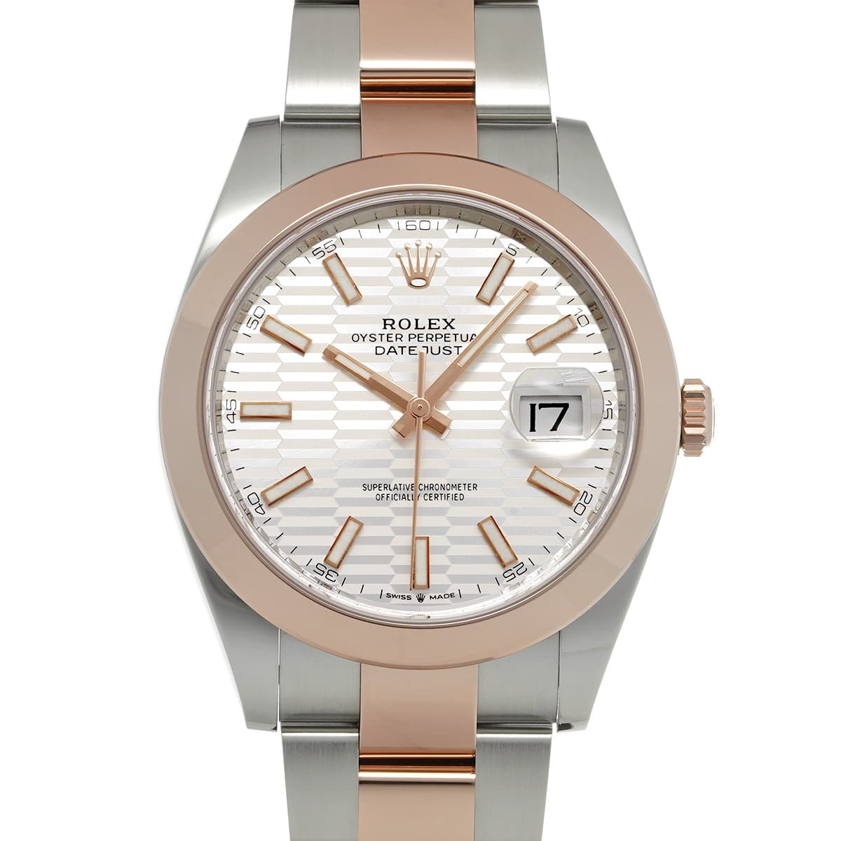 ROLEX Datejust 41 126301 Silver Fluted Motif WATCH 736779