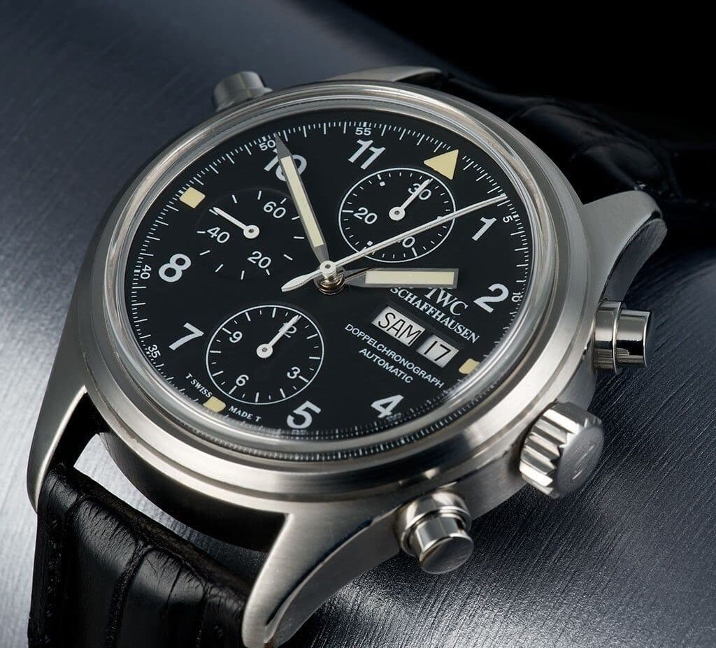 IWC Pilot Spitfire Split Second Doppelchronograph 'Tritium Dial' IW3713