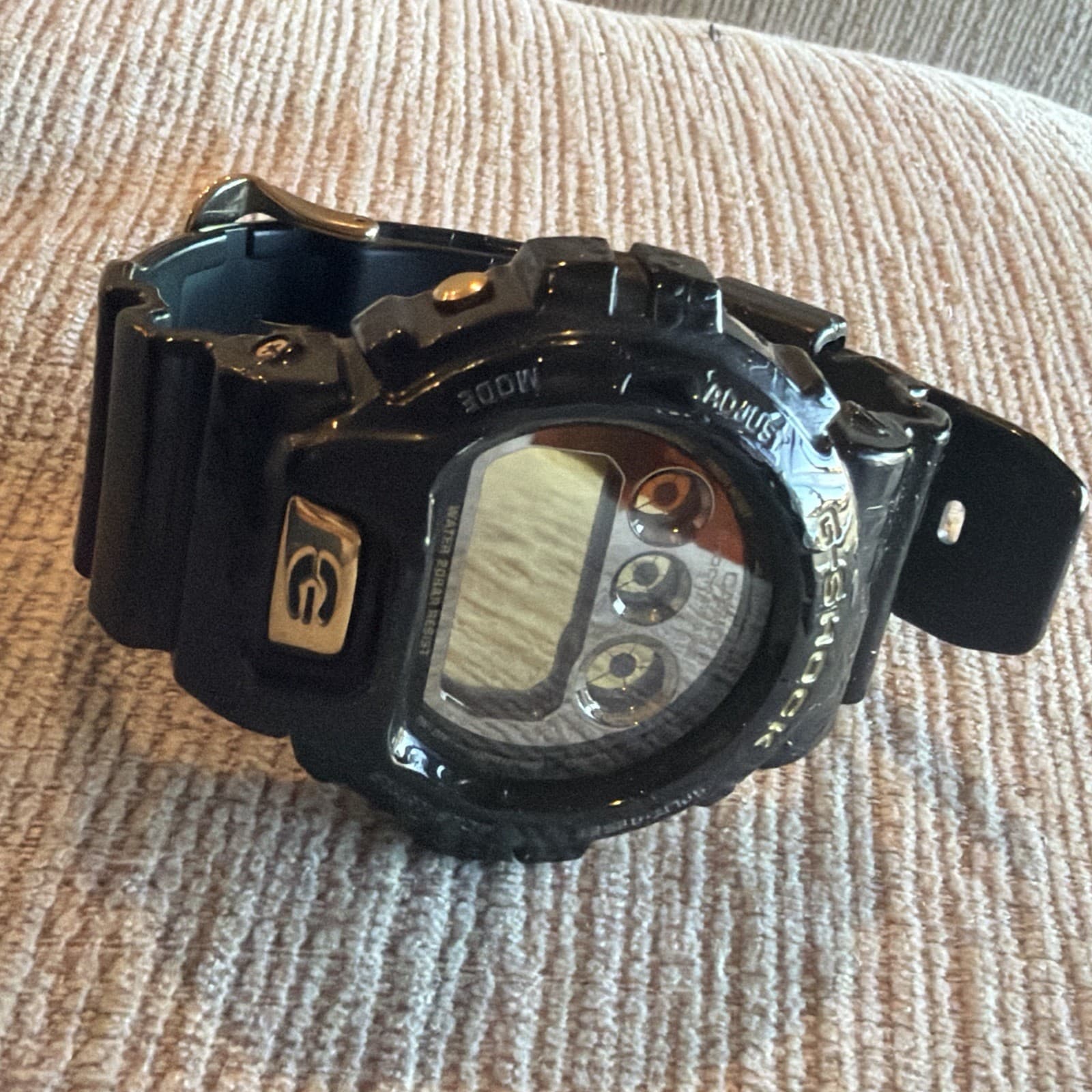 Casio G-Shock Black Crocodile Texture Watch DW-6900CR-1 DW6900CR 1 Super Rare US