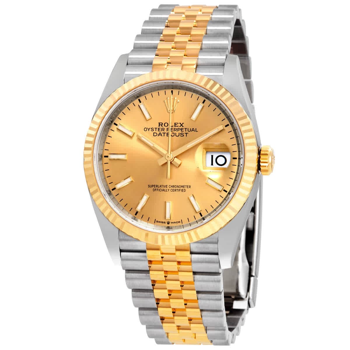 Rolex Datejust 36 Automatic Champagne Dial Men's Steel and 18K Yellow Gold
