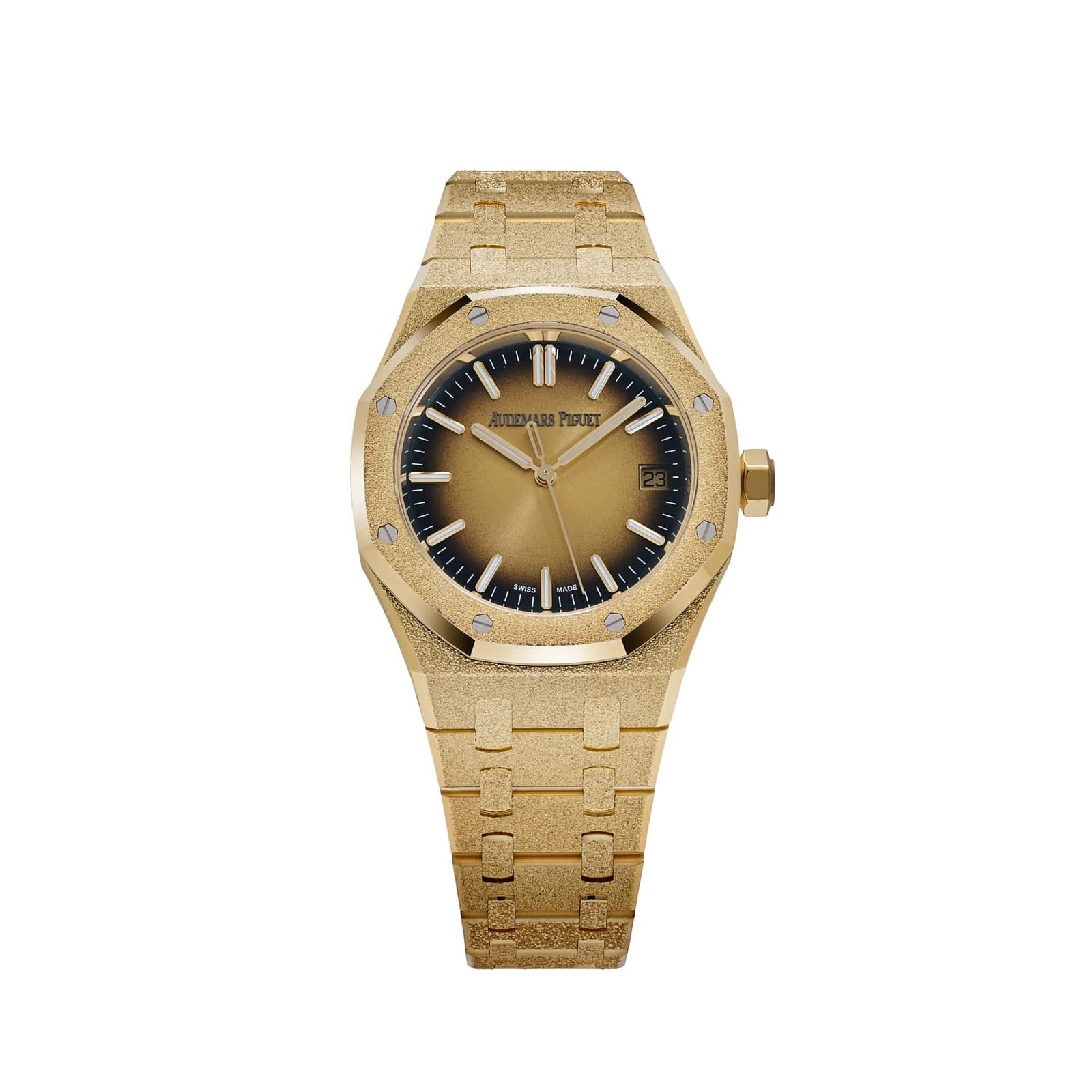 Audemars Piguet Royal Oak 15550BA.GG.1356BA.01 Frosted Yellow Gold Smoked