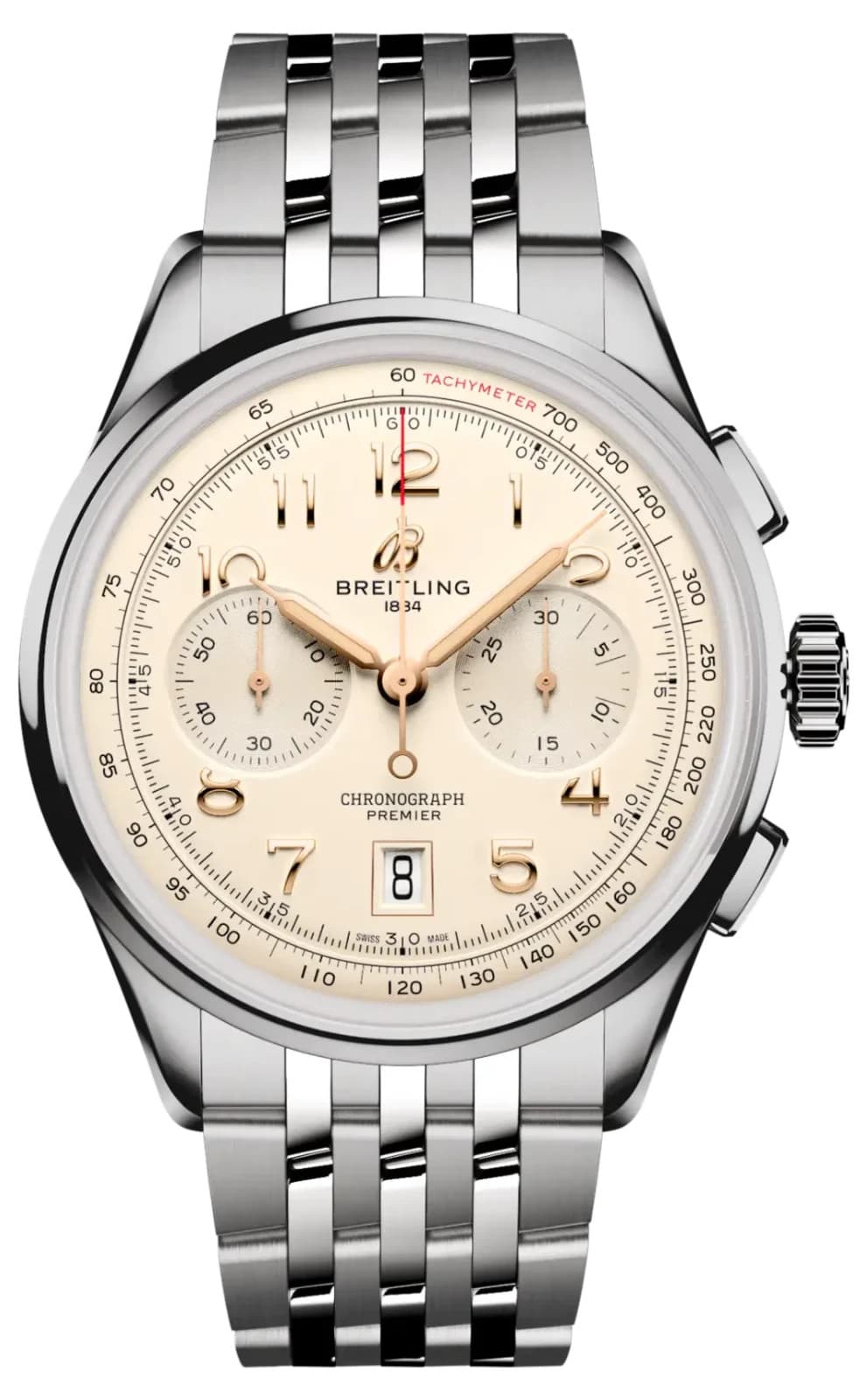 2026 Breitling Premier B01 Cream Dial Chronograph 42mm Men's Watch AB0145211G1A1
