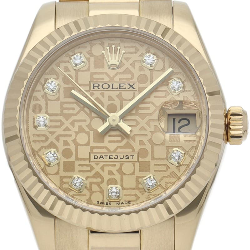 Rolex Datejust 31 10 Diamonds Computer Dial 178278G(Z) Yellow Gold 31mm #LPW235