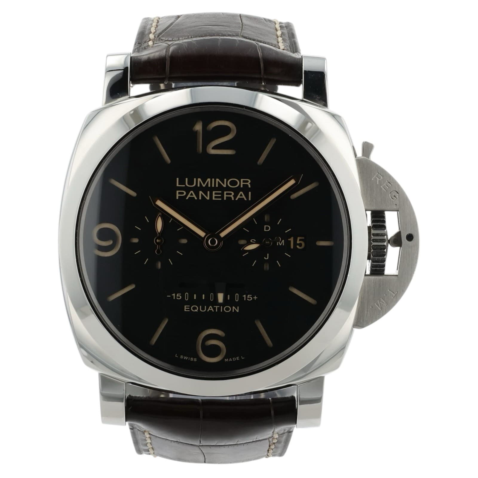 Panerai Luminor Equation of Time Black Dial 47mm Manual Wind Mens Watch PAM00601