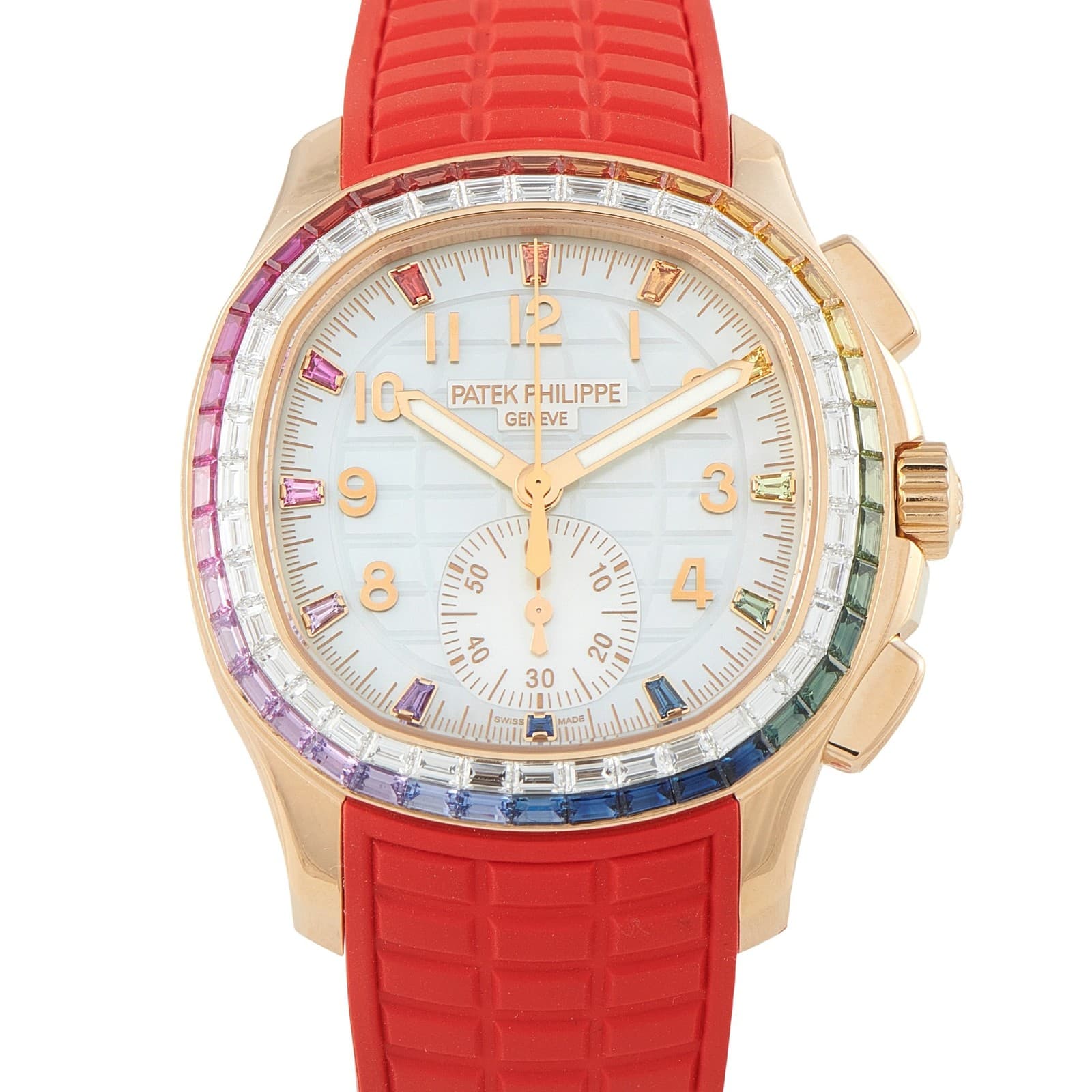 Patek Philippe Aquanaut Luce Rainbow Chronograph Rose Gold Watch 7968/300R-001