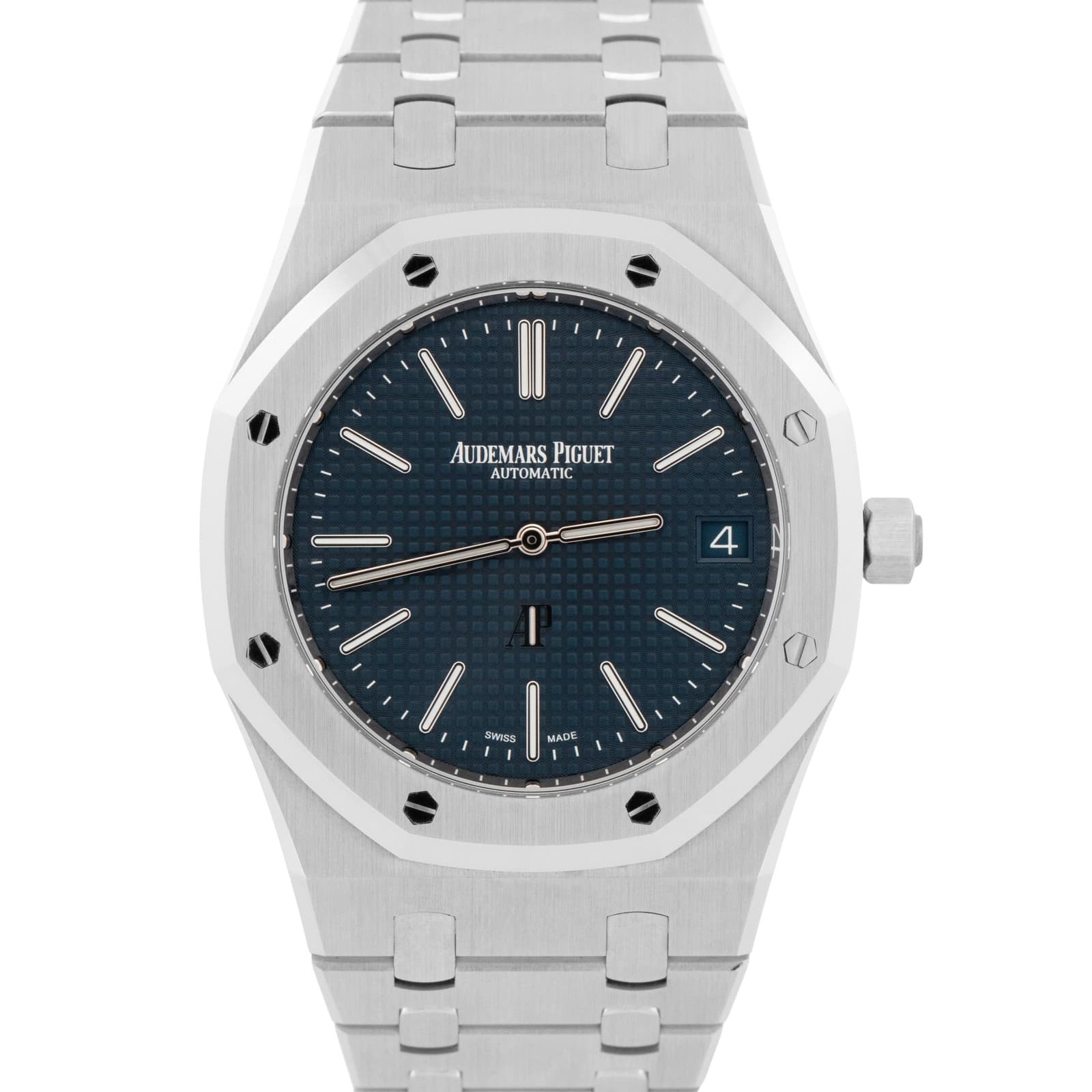 NEW 2026 PAPERS Audemars Piguet Royal Oak JUMBO Extra Thin BLUE 39mm 16202ST BOX