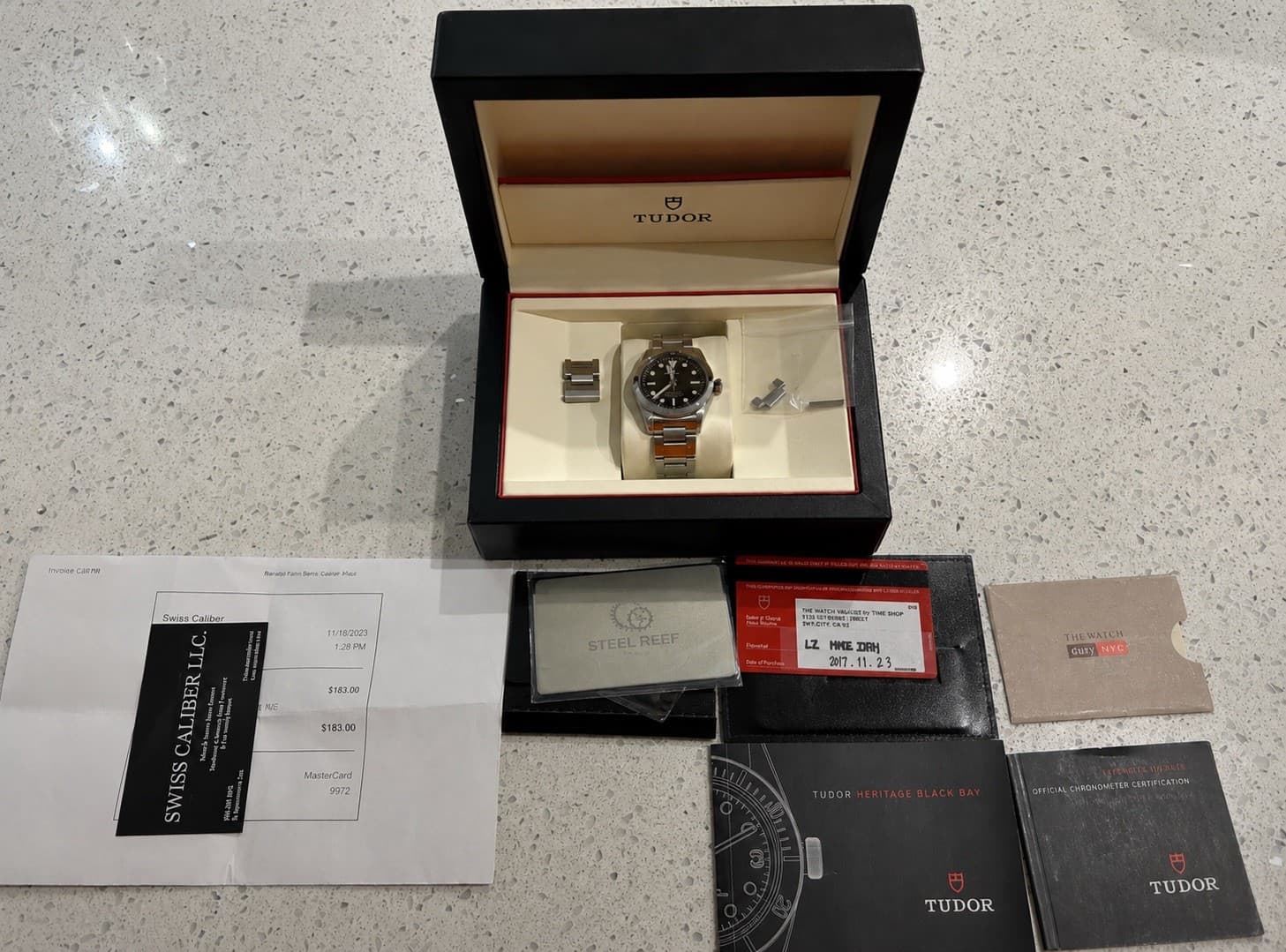 TUDOR Heritage Black Bay 36 Smiley with Box and Papers (Ref. 79500)