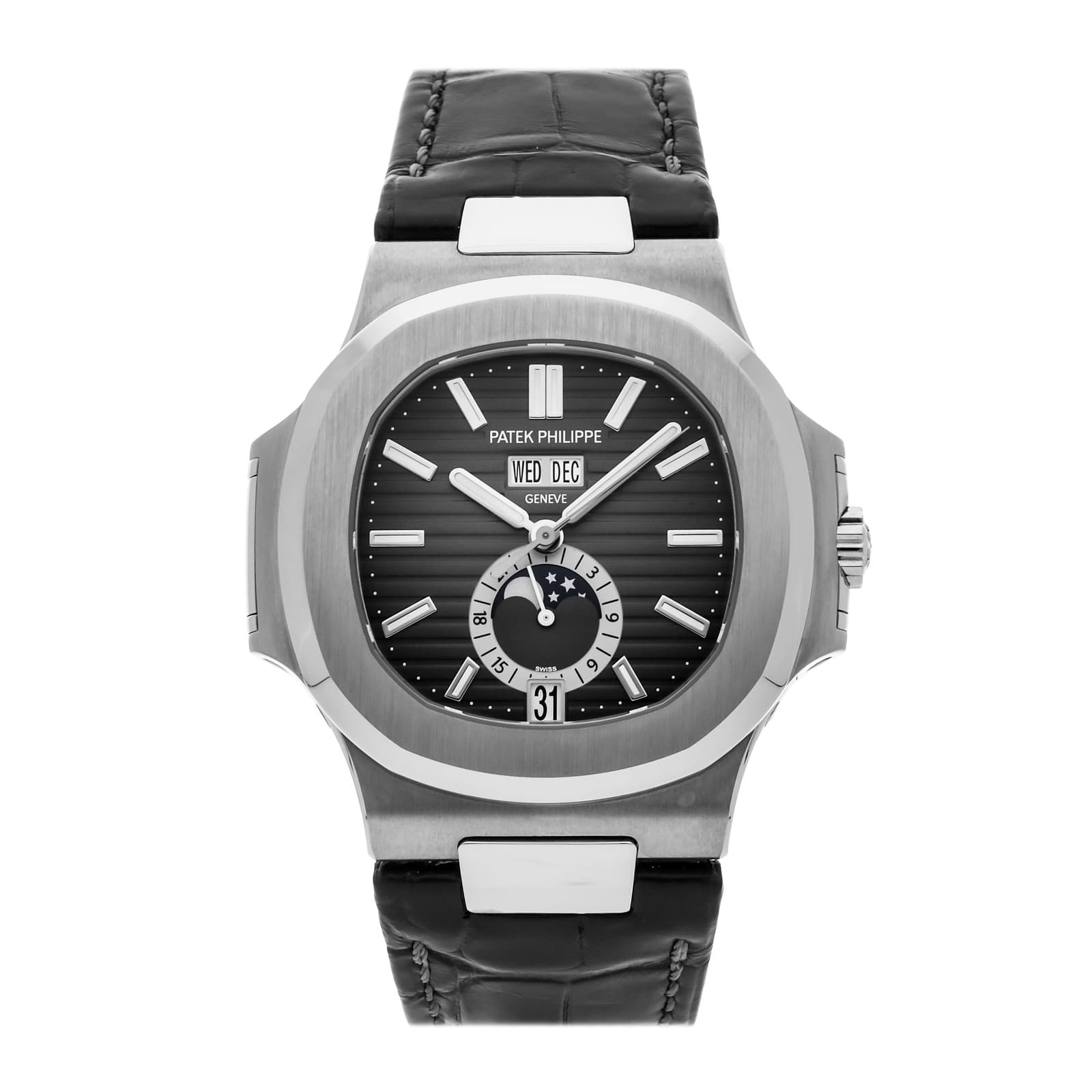 Patek Philippe Nautilus Annual Calendar Moon Phases Steel Auto 40mm 5726A-001