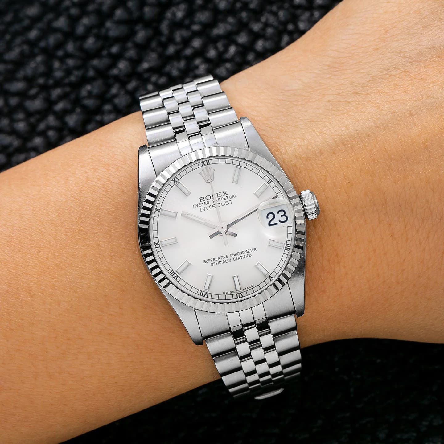 Rolex Datejust 31mm Silver Stick Dial Jubilee Bracelet 178274