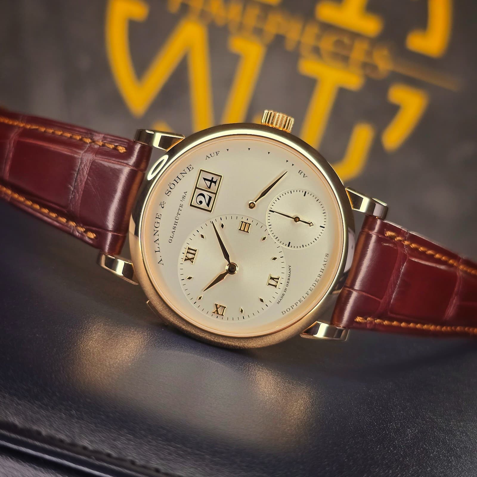 2025 A. LANGE & SOHNE LANGE 1 38.5MM 191.032 18K ROSE PINK GOLD MEN'S SILVER B&P
