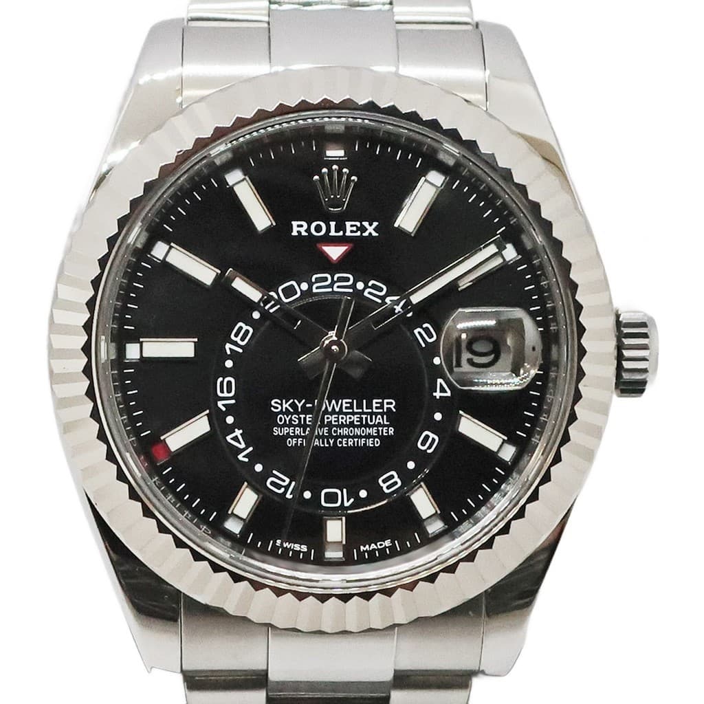 Rolex Sky-Dweller 326934 42mm Stainless Steel / White Gold Black #UW3488