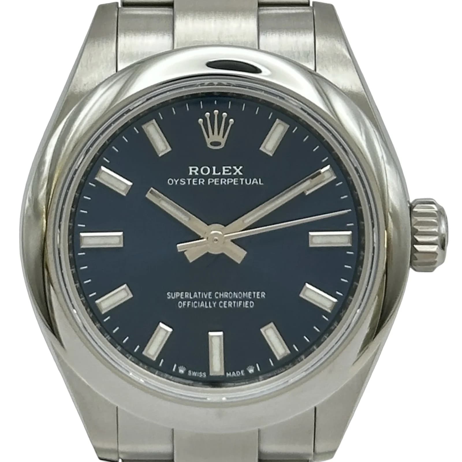Rolex Oyster Perpetual 28 276200 Blue Stainless Steel Automatic Ladies Used