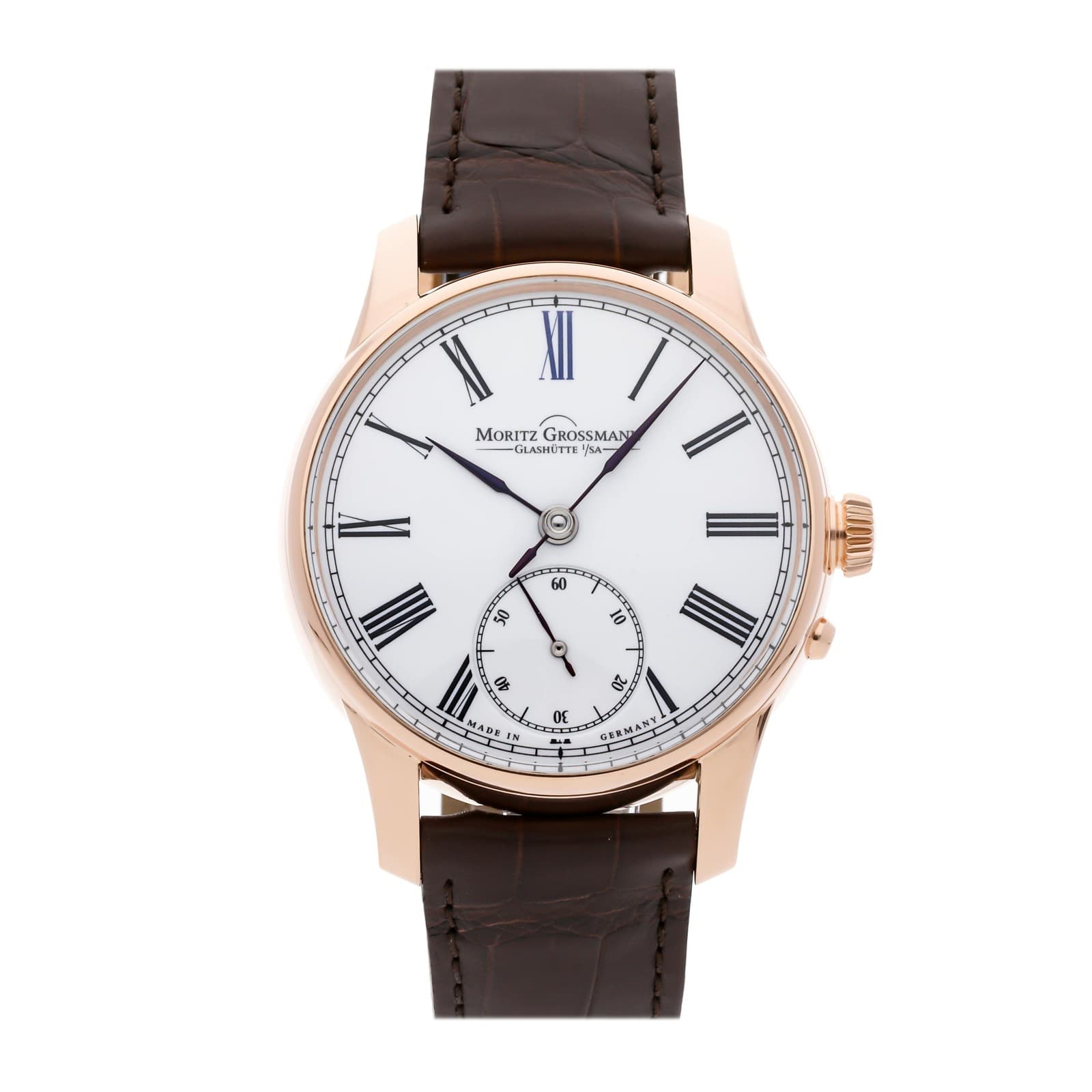 Moritz Grossmann Atum Enamel Rose Gold Manual 41mm Strap Watch MG-000804
