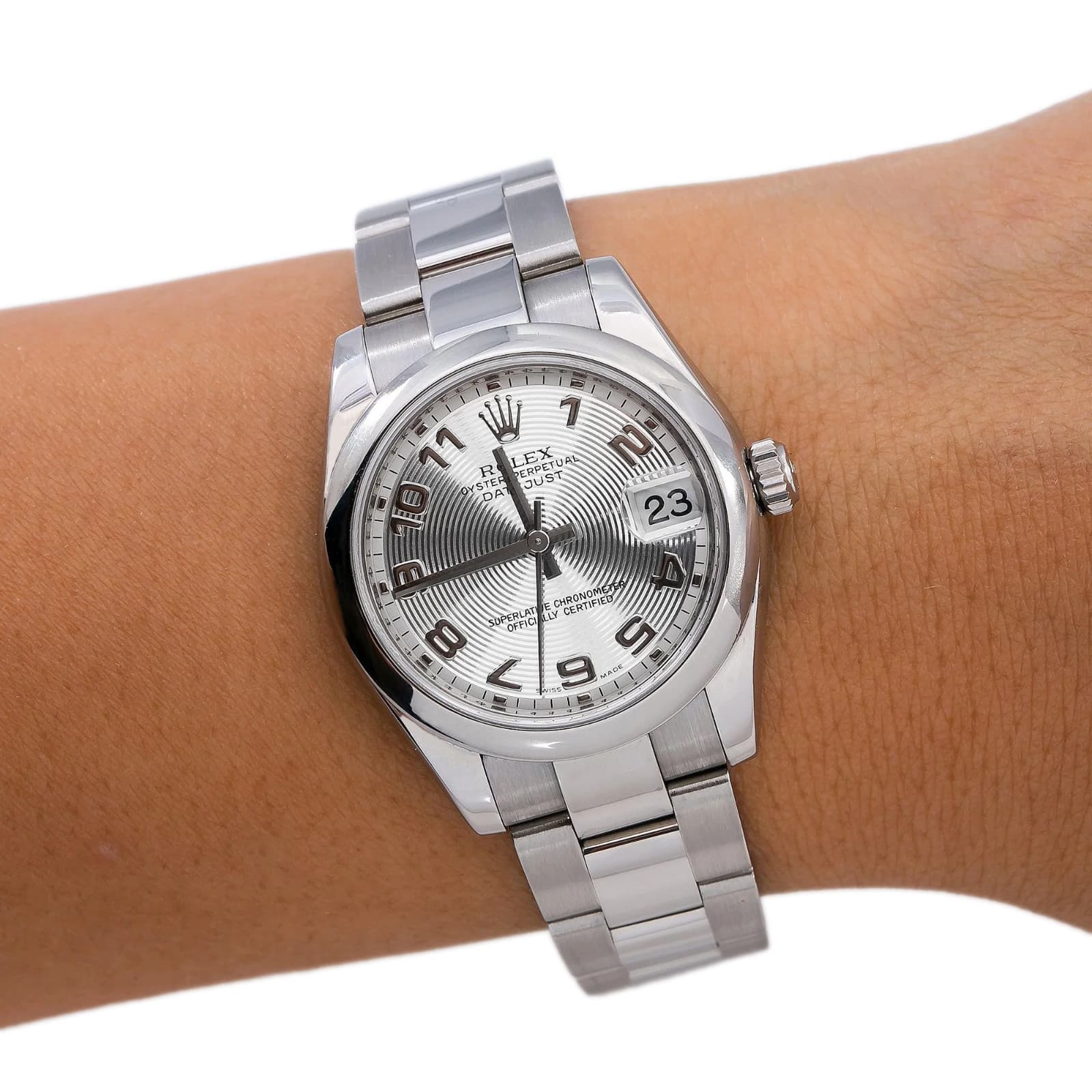 Rolex Datejust 31mm Silver Concentric Dial Oyster Bracelet 178240