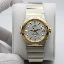 Omega Constellation 18K Yellow Gold Siver Dial Unisex Watch 123.20.35.20.02.006