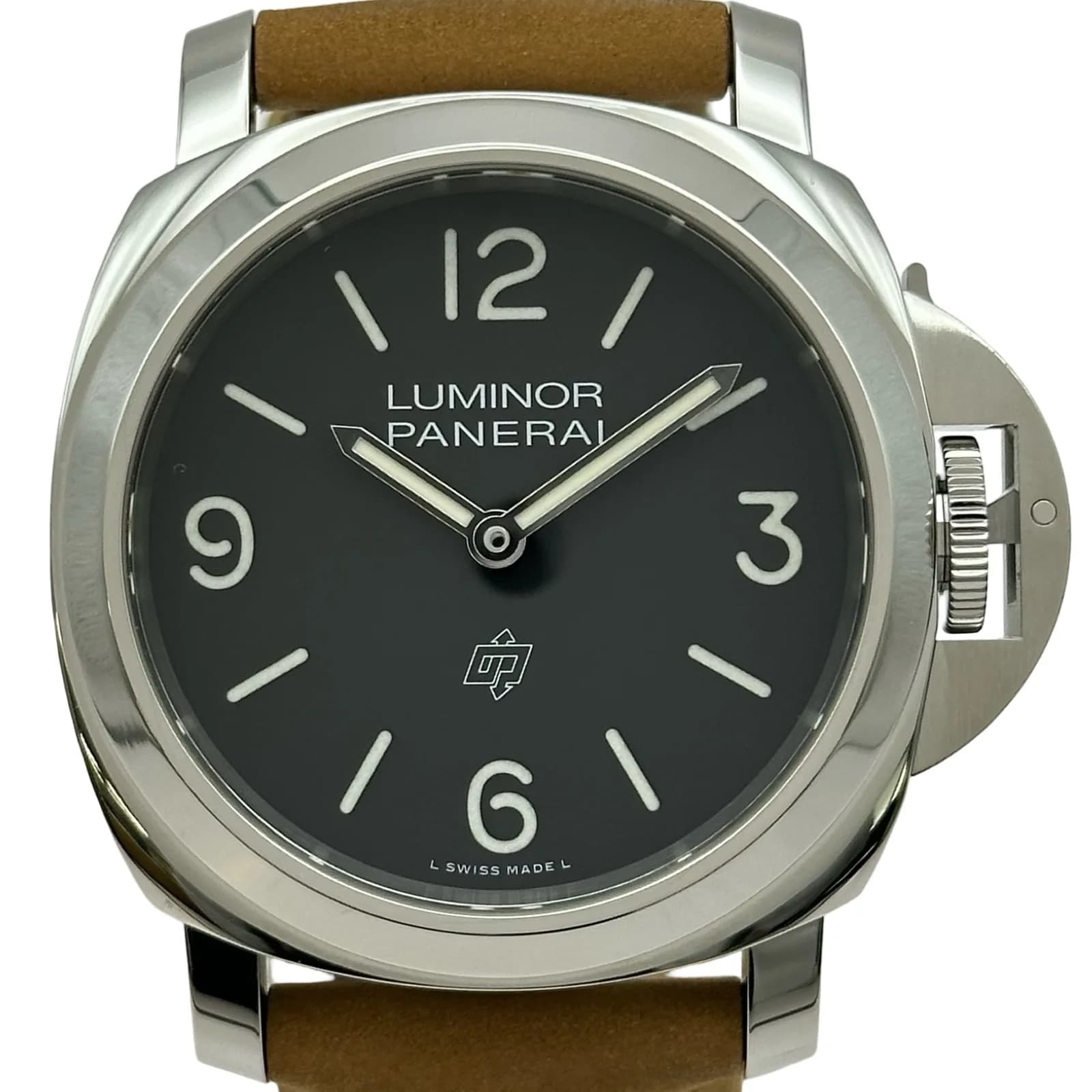 Panerai LUMINOR Base Logo PAM01086 Black Stainless Steel Manual Wind Men Used