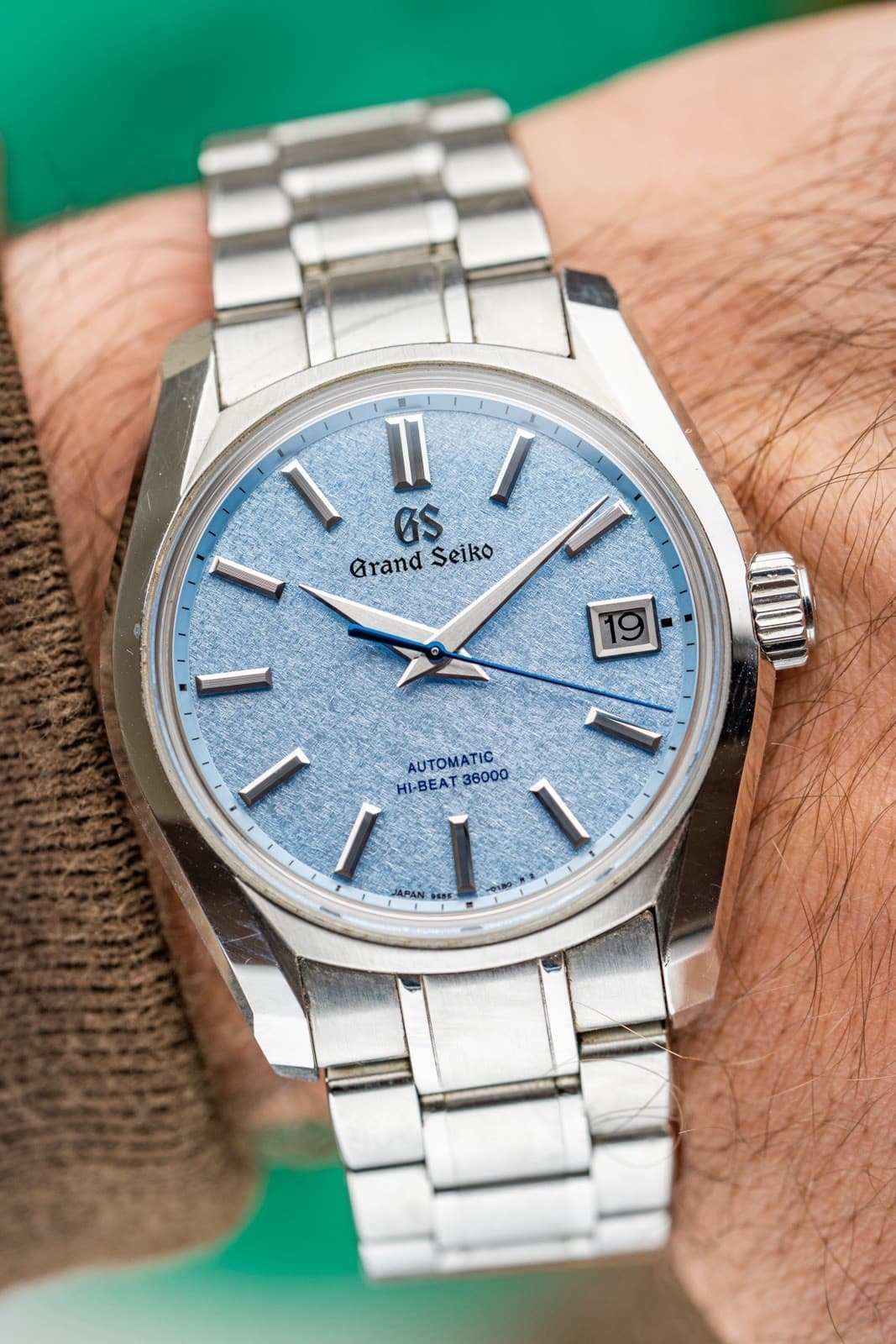 Grand Seiko SBGH295 Blue Dial Automatic Date Bracelet Watch w/ Box & Papers