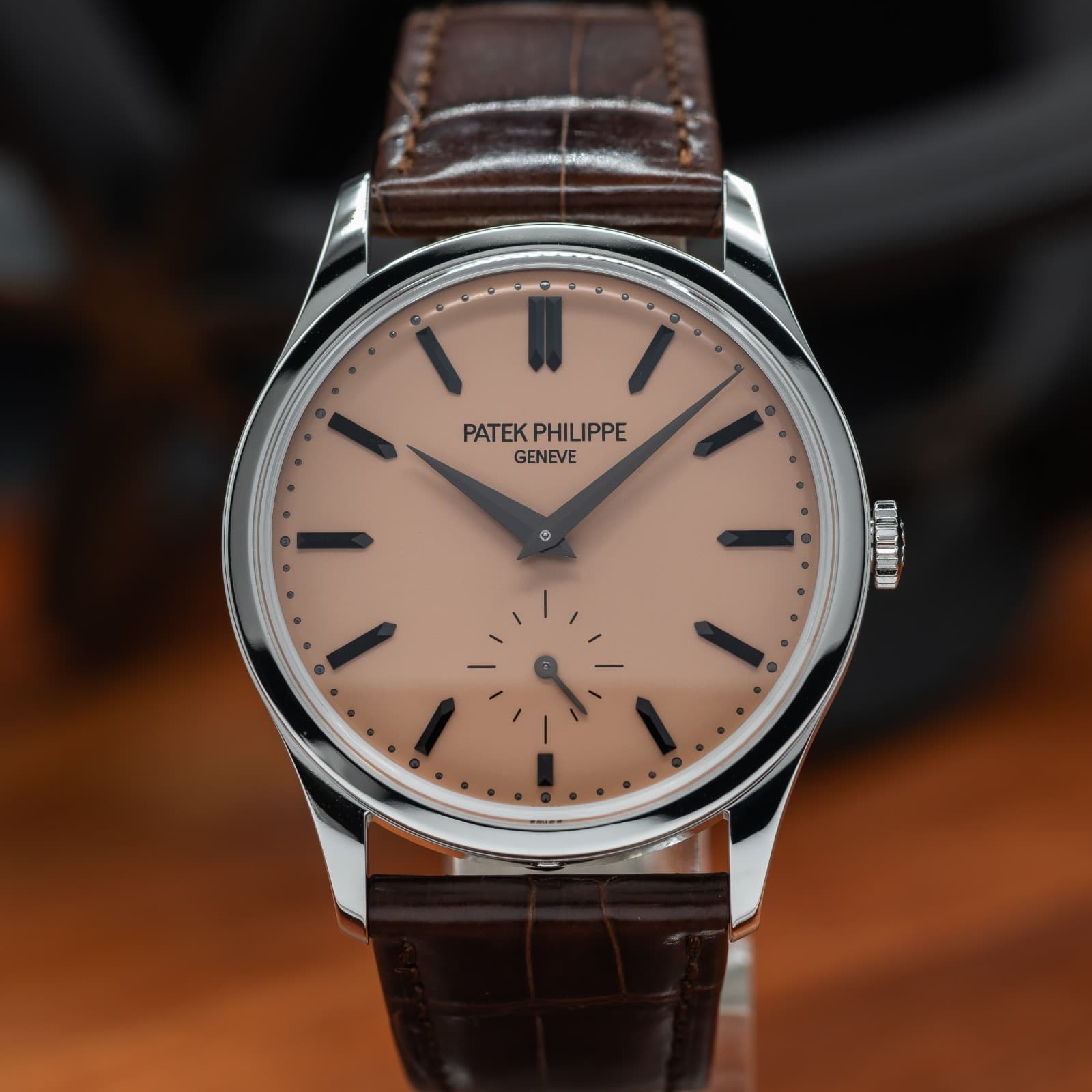 Patek Philippe Calatrava 6196P-001 Platinum 2025 Full Set Salmon Dial