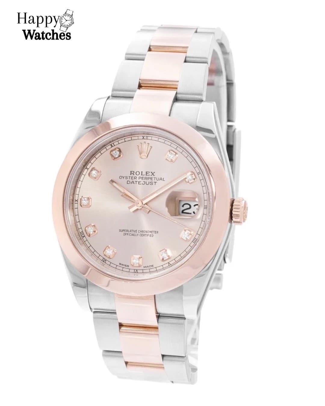 Rolex Datejust 41 126301 Pink Diamond Dial Steel Rose Gold Card