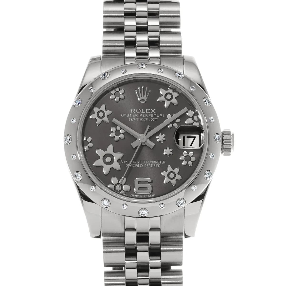 Rolex Datejust 178344 31mm Stainless Steel Gray Wristwatch #WW1081