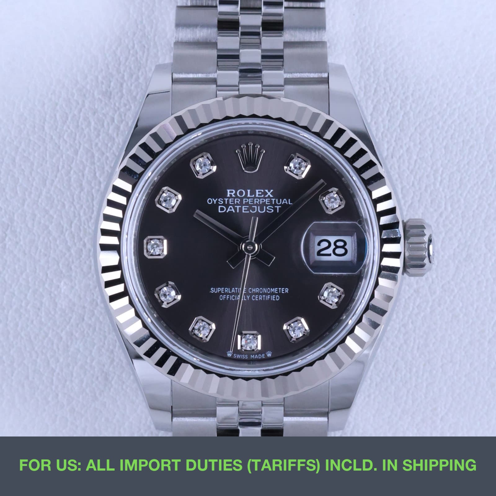 Rolex Lady-Datejust 28 279174 28mm Dark Gray Dial Full Set New No.73144