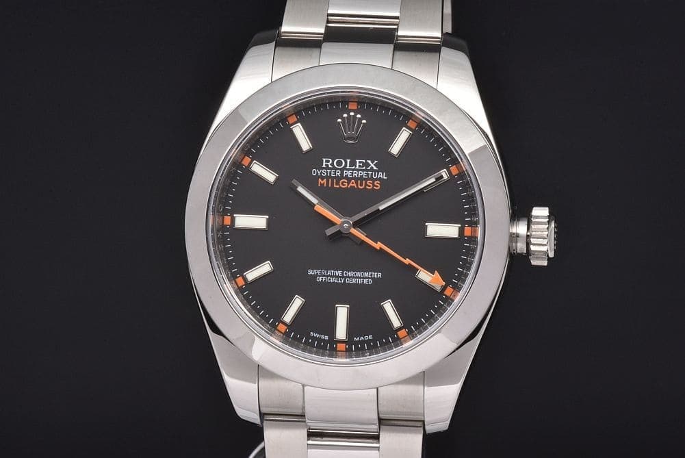 ROLEX 116400 Oyster Perpetual Milgauss SS Black Dial 3131 #002