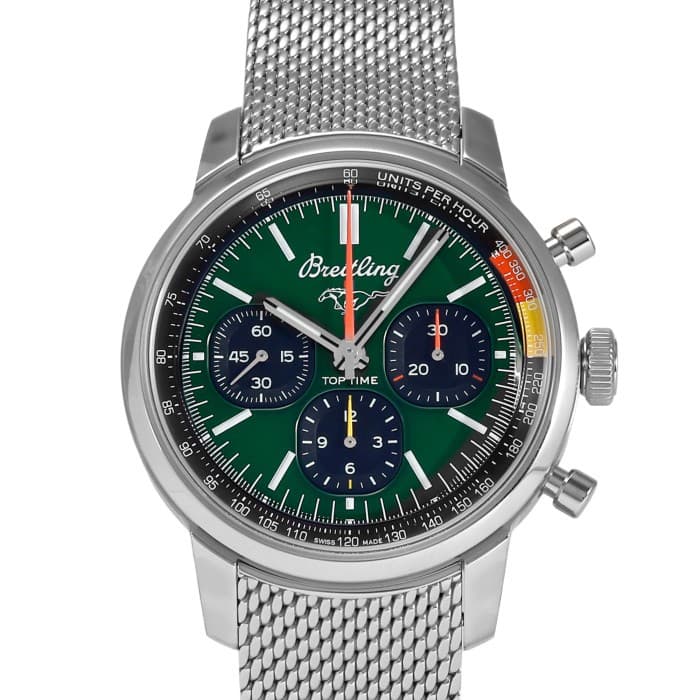 Breitling Top Time AB01762A1L1A1 Stainless Steel 41.0mm Green Dial #YKW657