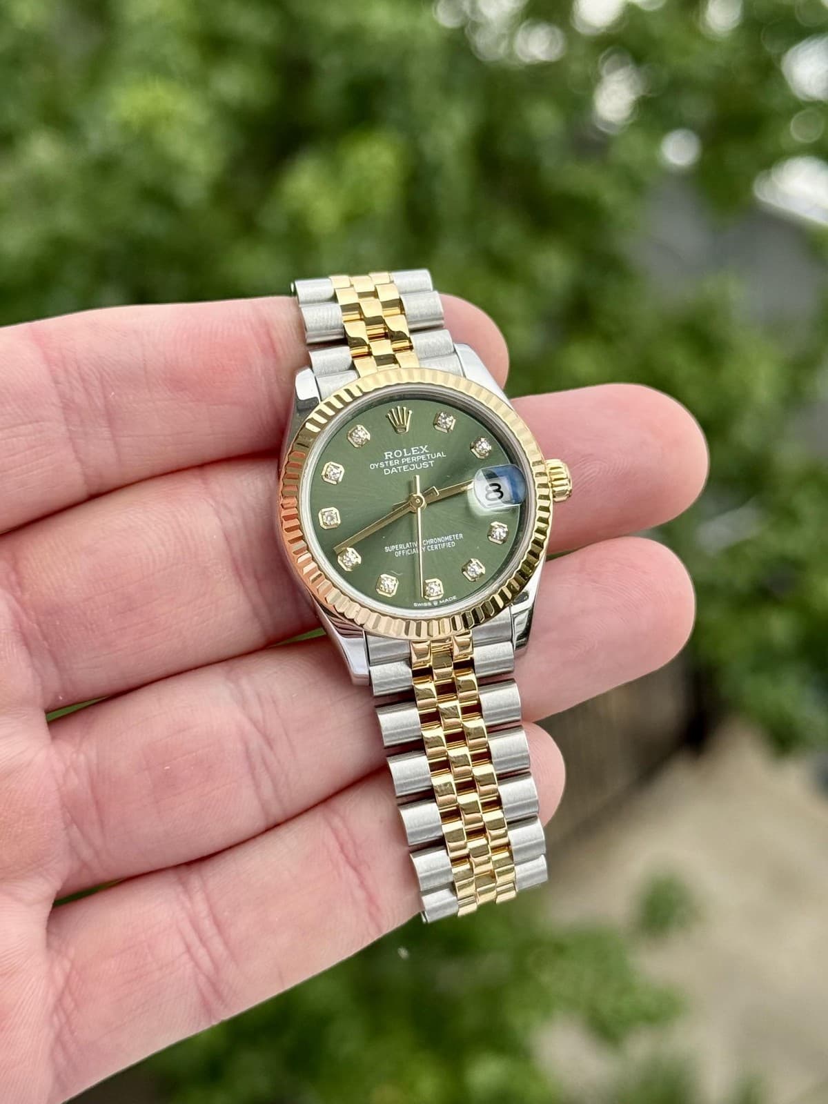 Rolex Datejust 278273 Green Diamond Dial 31mm Jubilee - No box No papers