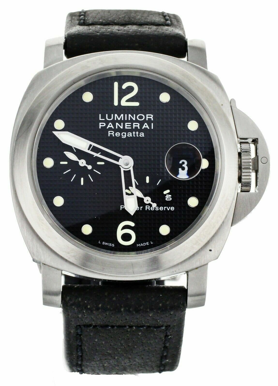 PANERAI LUMINOR REGATTA CLASSIC YACHT CHALLENGE HOBNAIL BLACK DIAL 44MM PAM00222