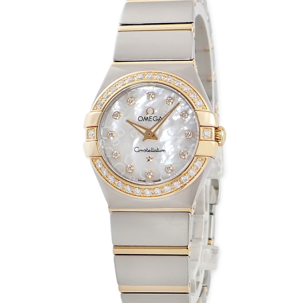 Omega Constellation Blush Quartz 123.25.24.60.55.010 K18YG SS Diamond 145688