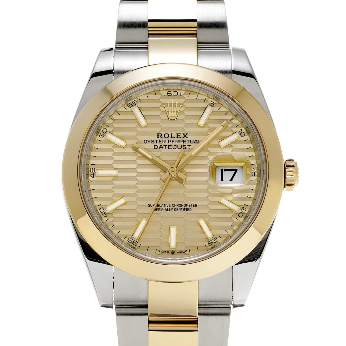 ROLEX Datejust 41 126303 Champagne Fluted Motif WATCH 740231