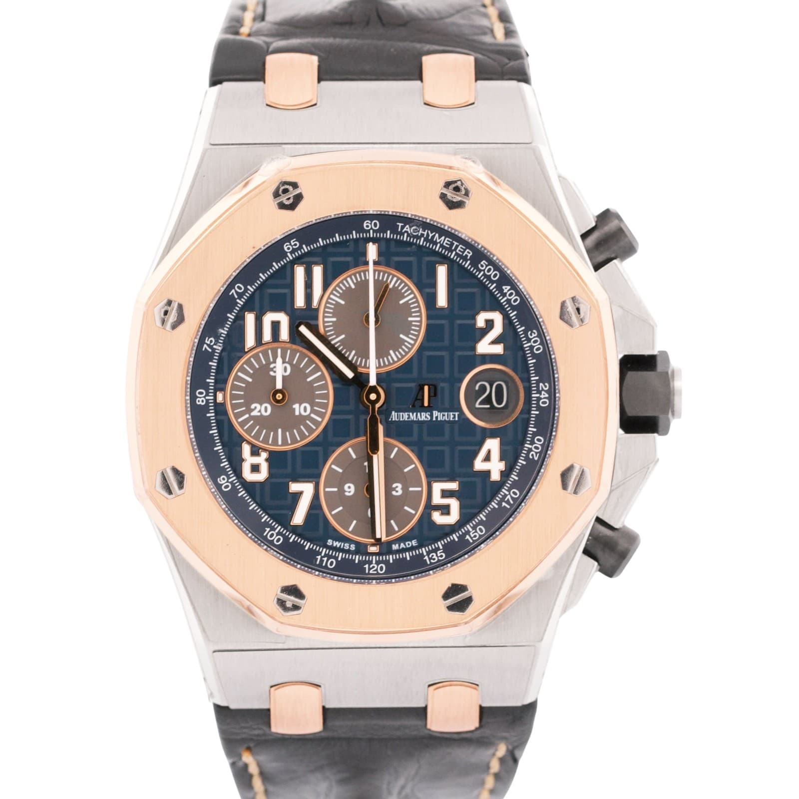PAPERS Audemars Piguet Royal Oak Offshore 18K BLUE Bucherer 42mm 26471SR BOX