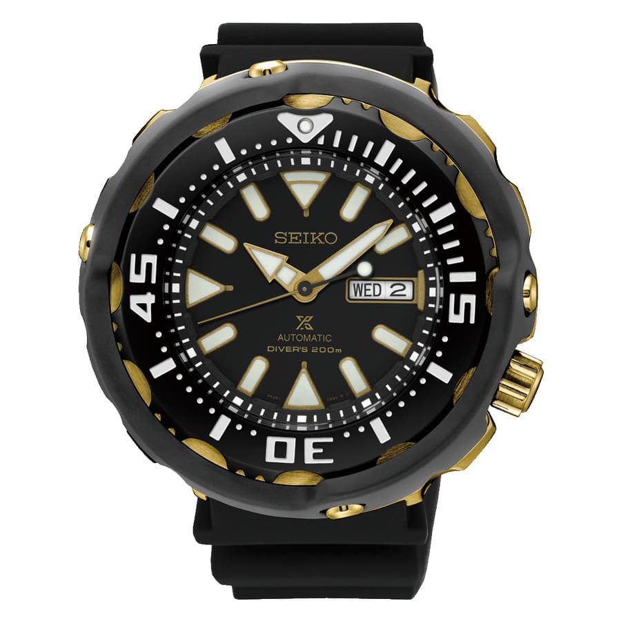 SEIKO ProspeX SRPA82K1 Sea Automatic Diver Watch 4R36 Golden Tuna Black Ceramic