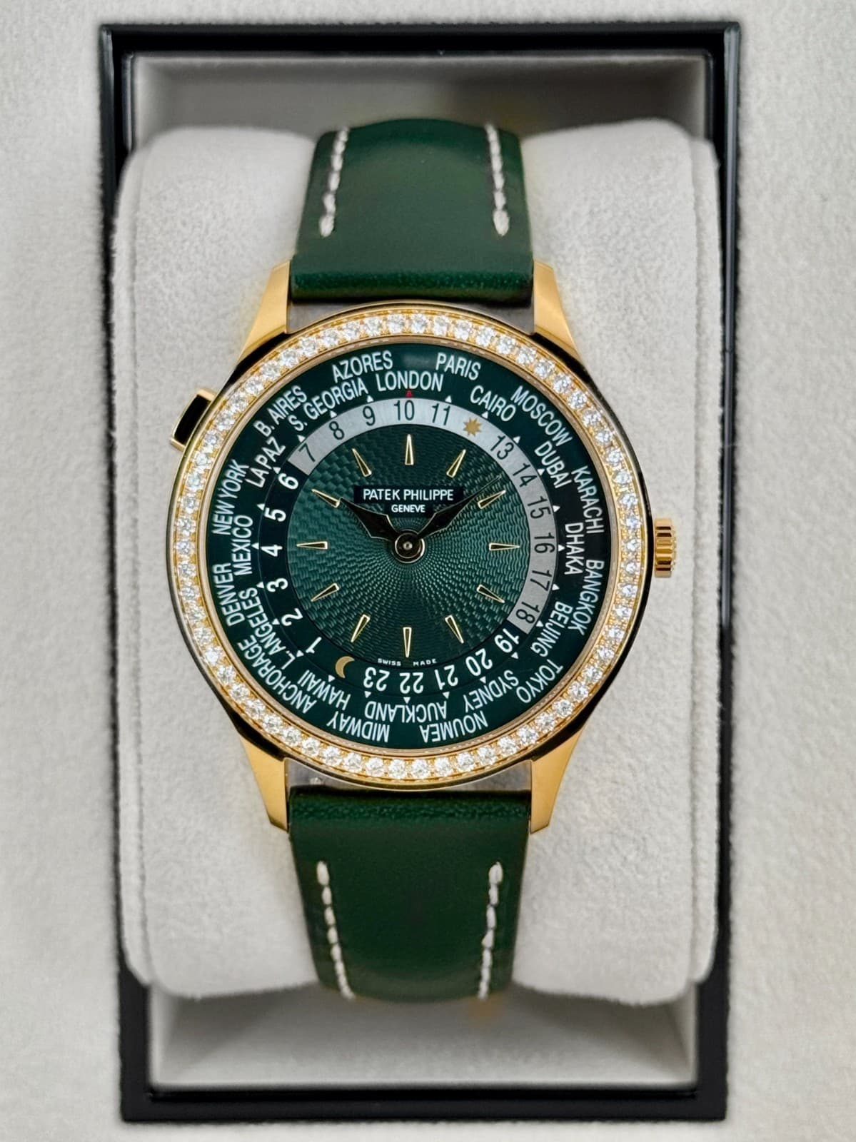 NEW 2026 Patek Philippe World Time Complications 36mm 7130R Rose Gold Green Dial