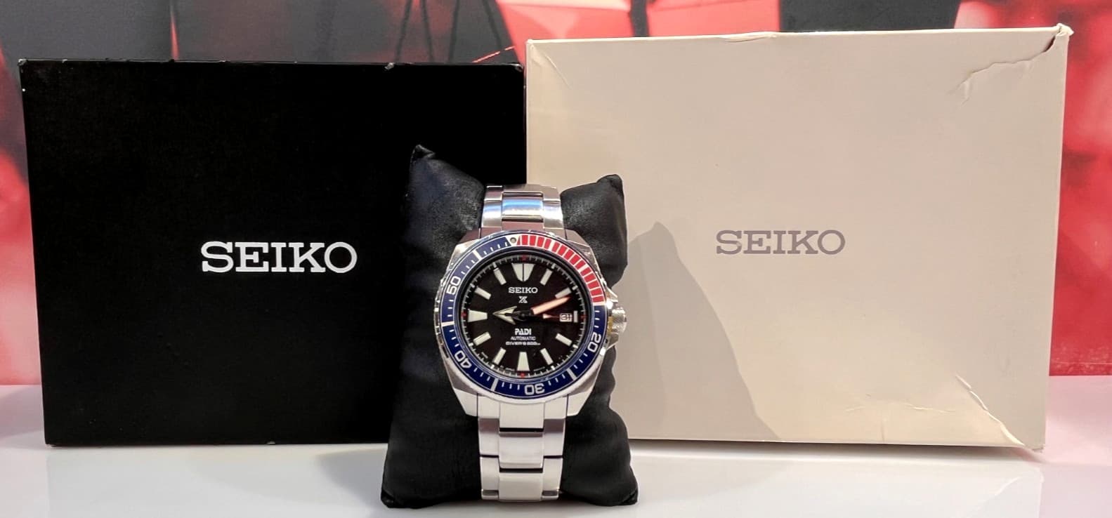 SEIKO ProspeX Sea SRPB99J1 Steel Automatic Samurai PADI Diver's Watch With Date