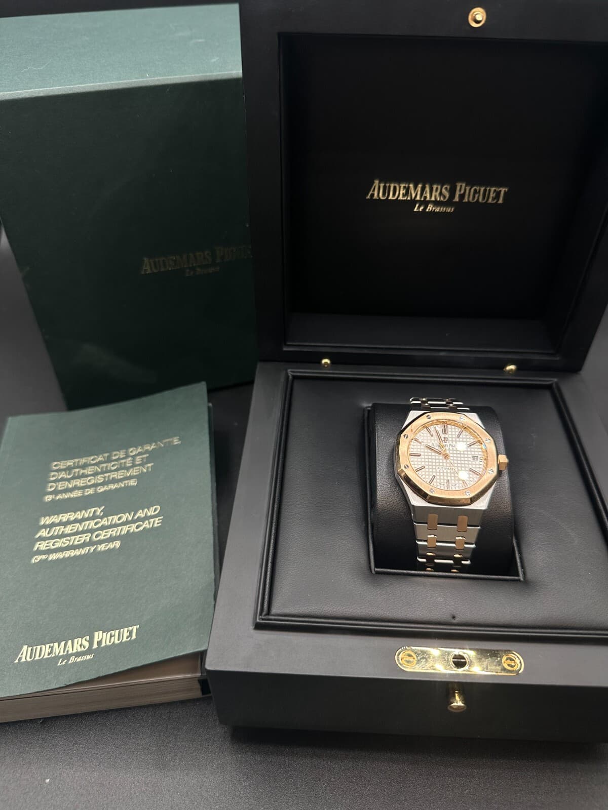 Audemars Piguet Two Tone 18K Rose Gold 37mm Watch - 15450SR.OO.1256SR.01