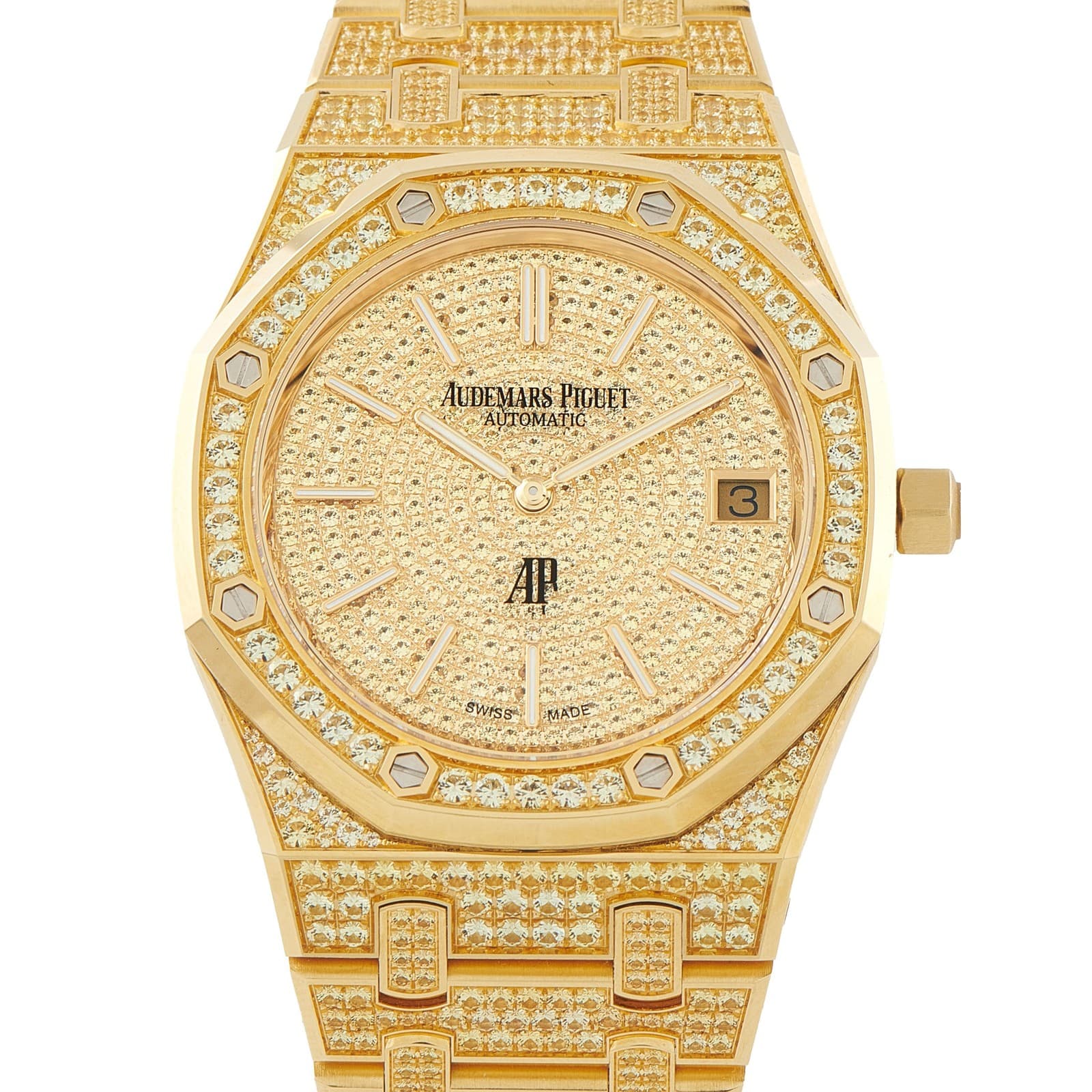 Audemars Piguet Royal Oak Jumbo Extra-Thin Sapphire and Yellow Gold Watch 16202