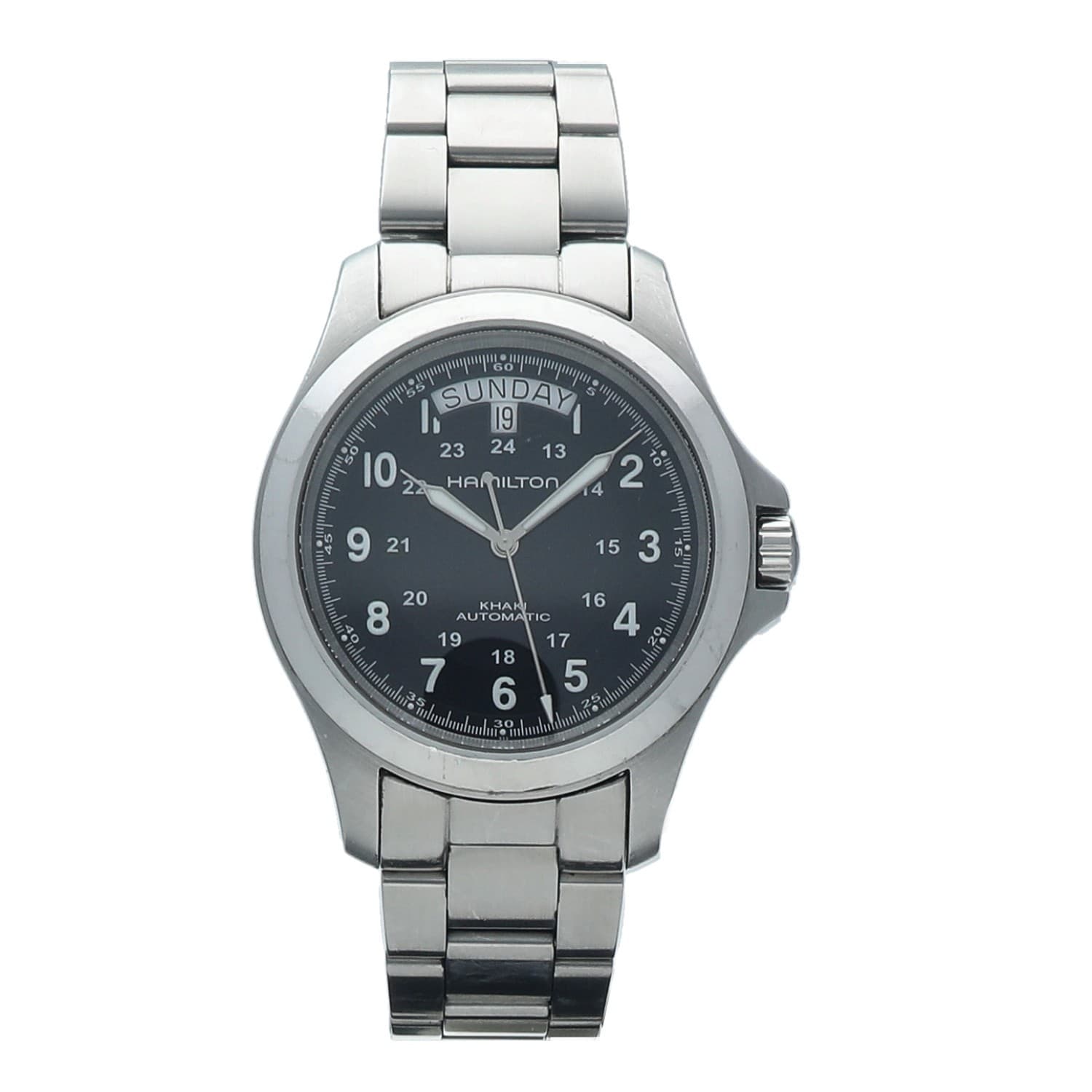 Hamilton H64455133 Khaki Field King 40 mm Steel Black Dial Automatic Men's Watch