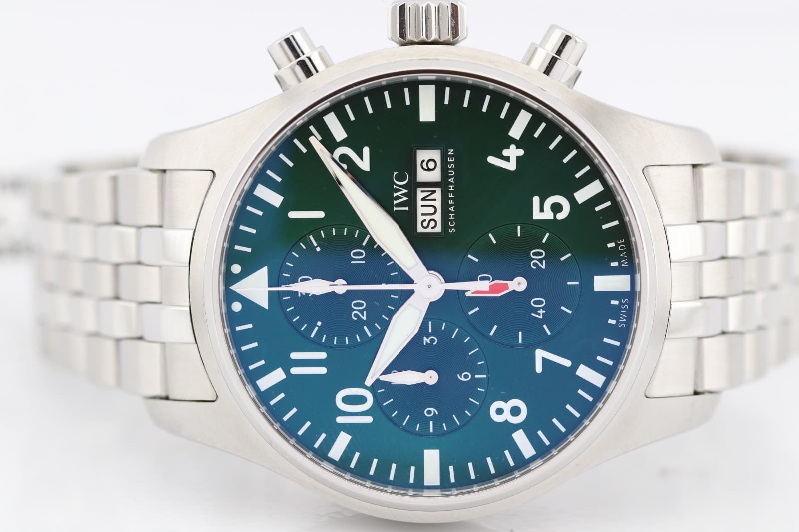 IWC 2026 Pilot Chronograph Green Dial Stainless Steel 43mm Watch IW378006