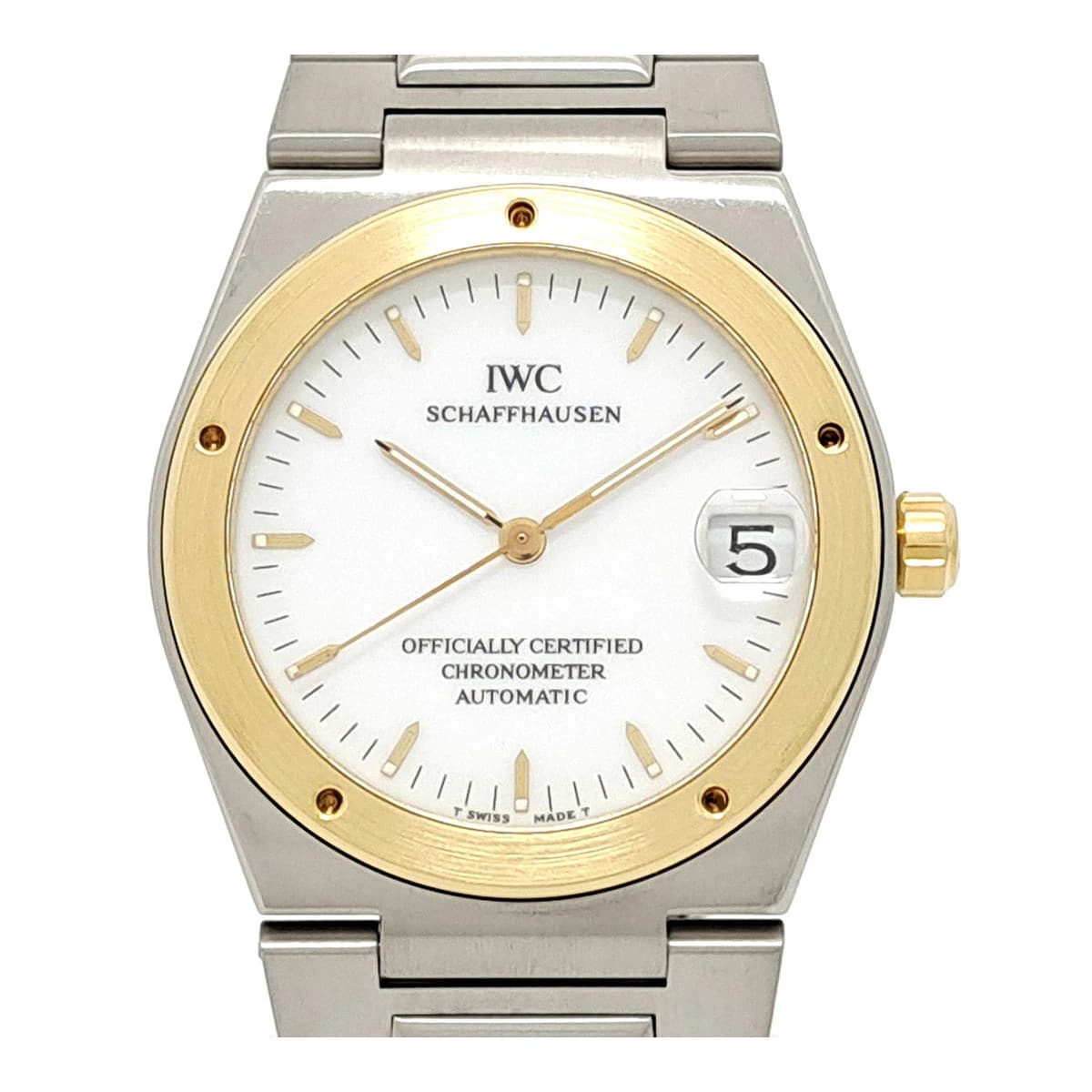 IWC Ingenieur Fullset IW3521 Yellow Gold Stainless Steel 34mm Automatic #TSW1011