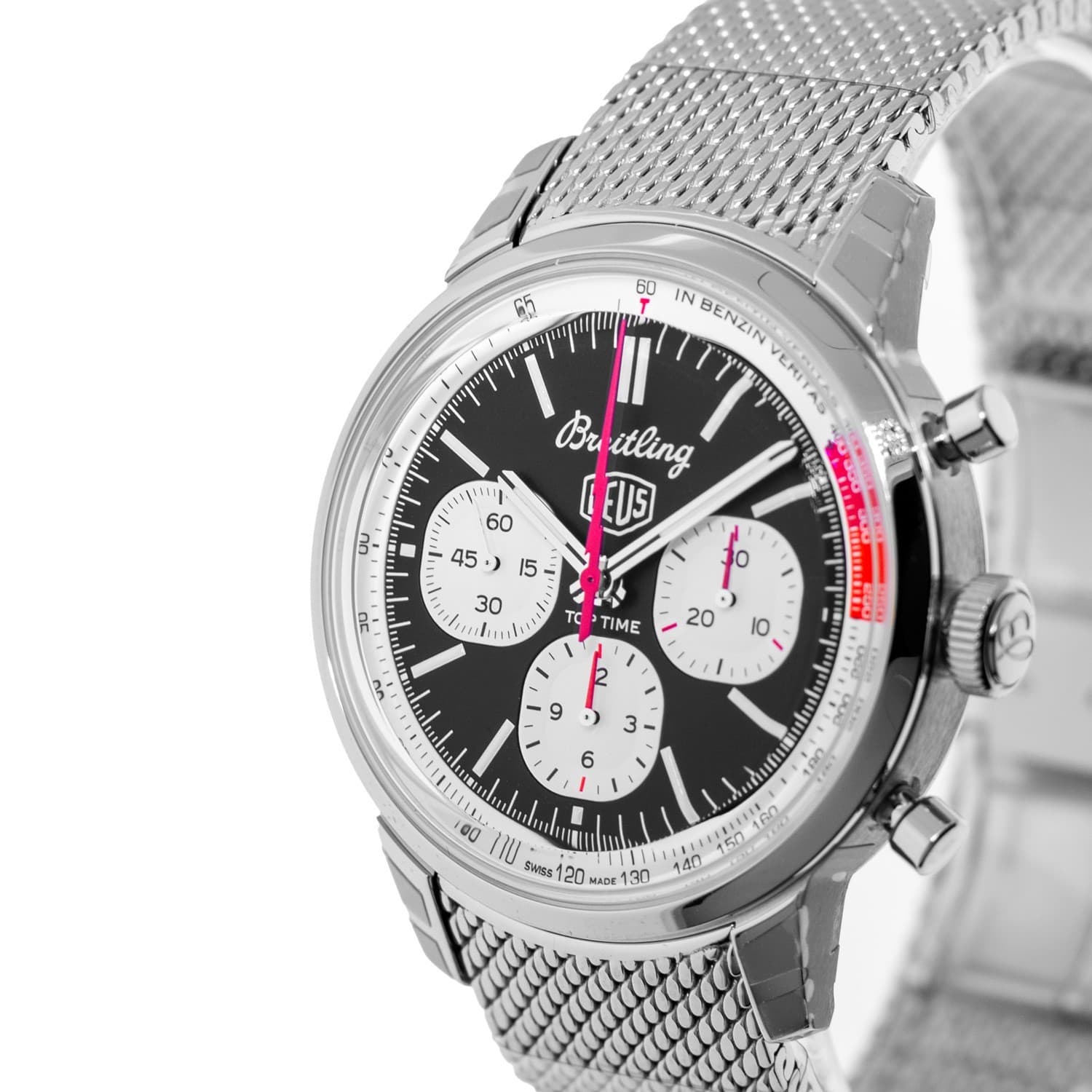 Breitling Top Time Deus 41mm Stainless Steel Black Index Dial AB0176