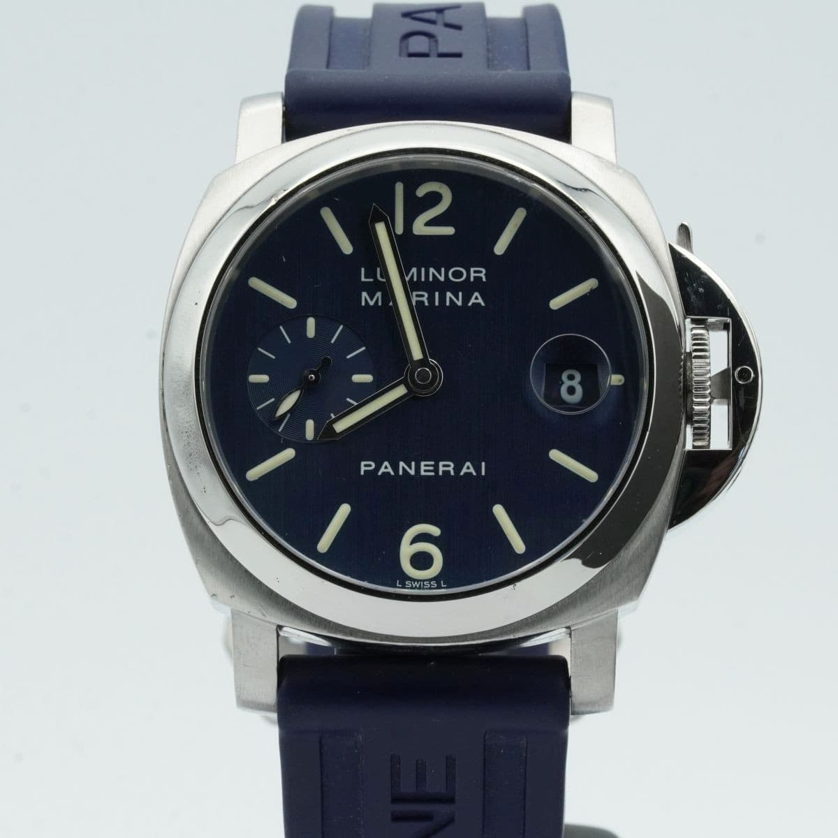 Panerai Luminor Marina PAM00048 Men Automatic Steel Watch 40mm Blue