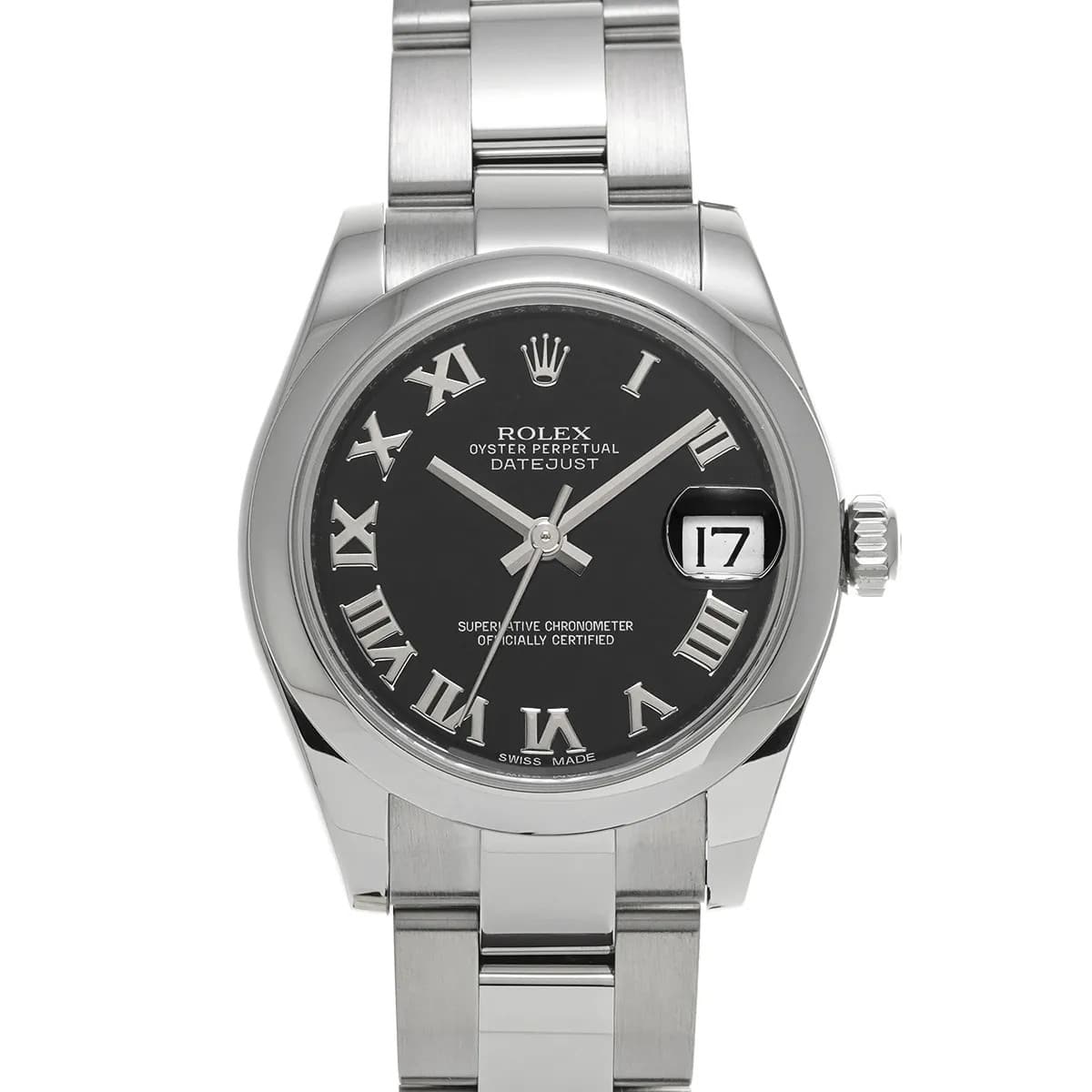 Rolex Datejust 178240 31mm Stainless Steel Black Wristwatch #WW10986