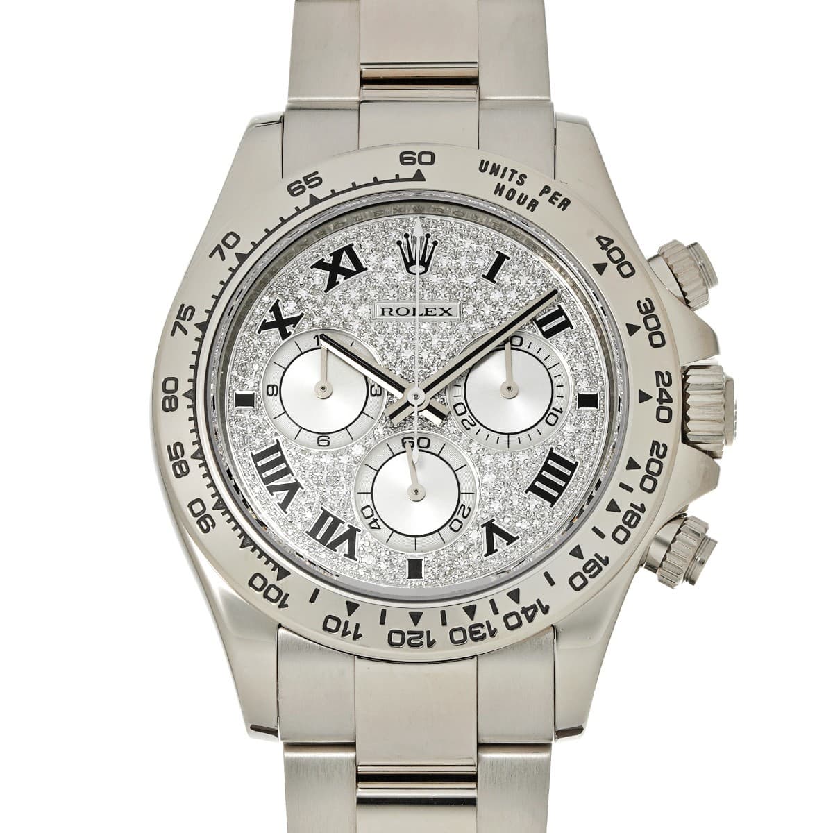 ROLEX Cosmograph Daytona 116509ZER Pave diamonds/Silver WATCH 740982