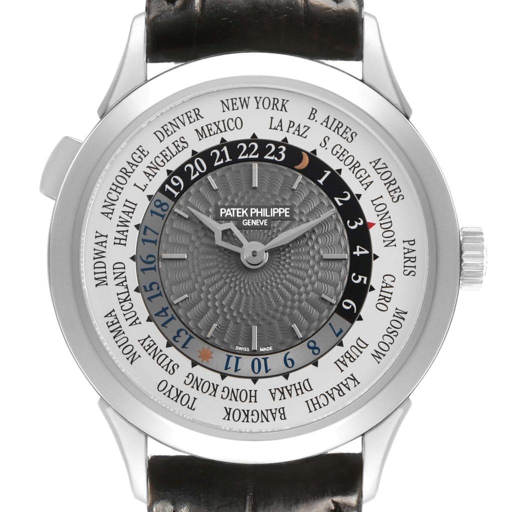 Patek Philippe World Time Complications White Gold Watch 5230G 5230 Box Papers
