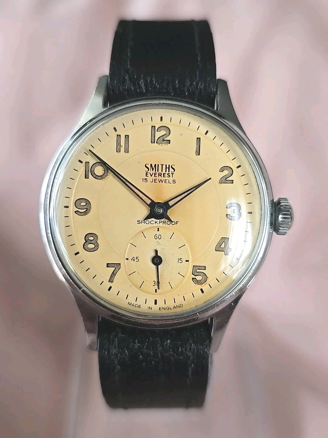 Stunning SMITHS EVEREST A404/E 15 Jewel Deluxe Expedition Wristwatch c.1963