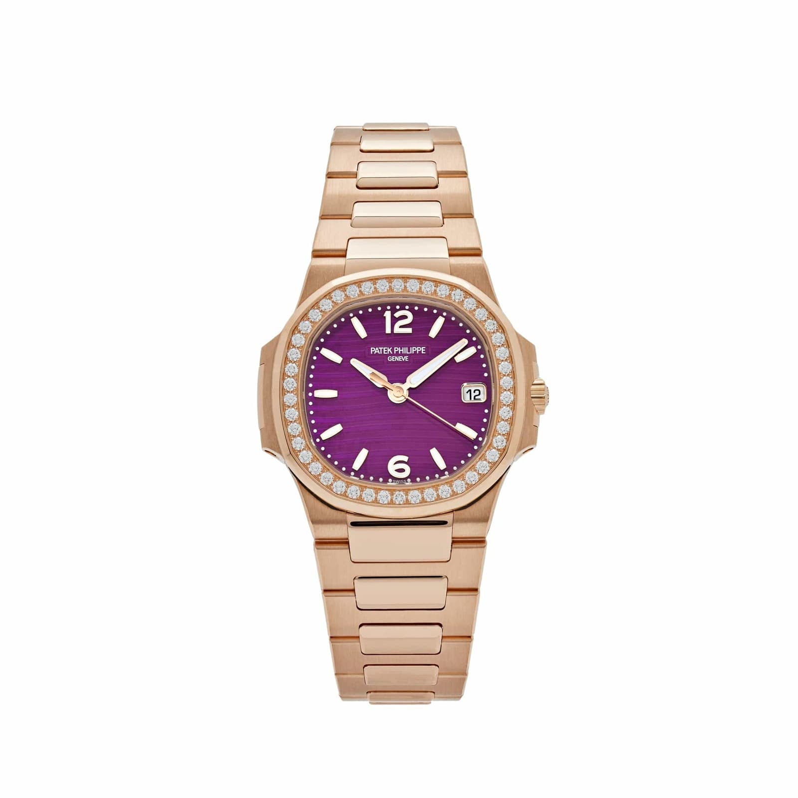 Patek Philippe Nautilus 7010/1R-013 'Ladies' Rose Gold Purple Dial Diamond