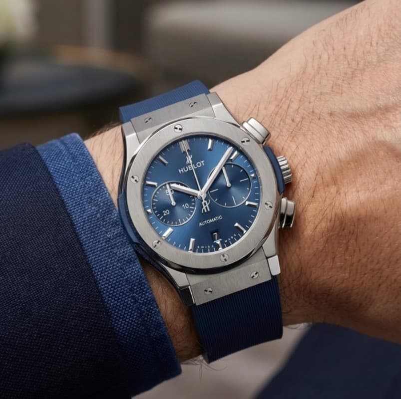 Hublot Classic Fusion Chronograph Titanium Blue - 521.NX.7170.RX