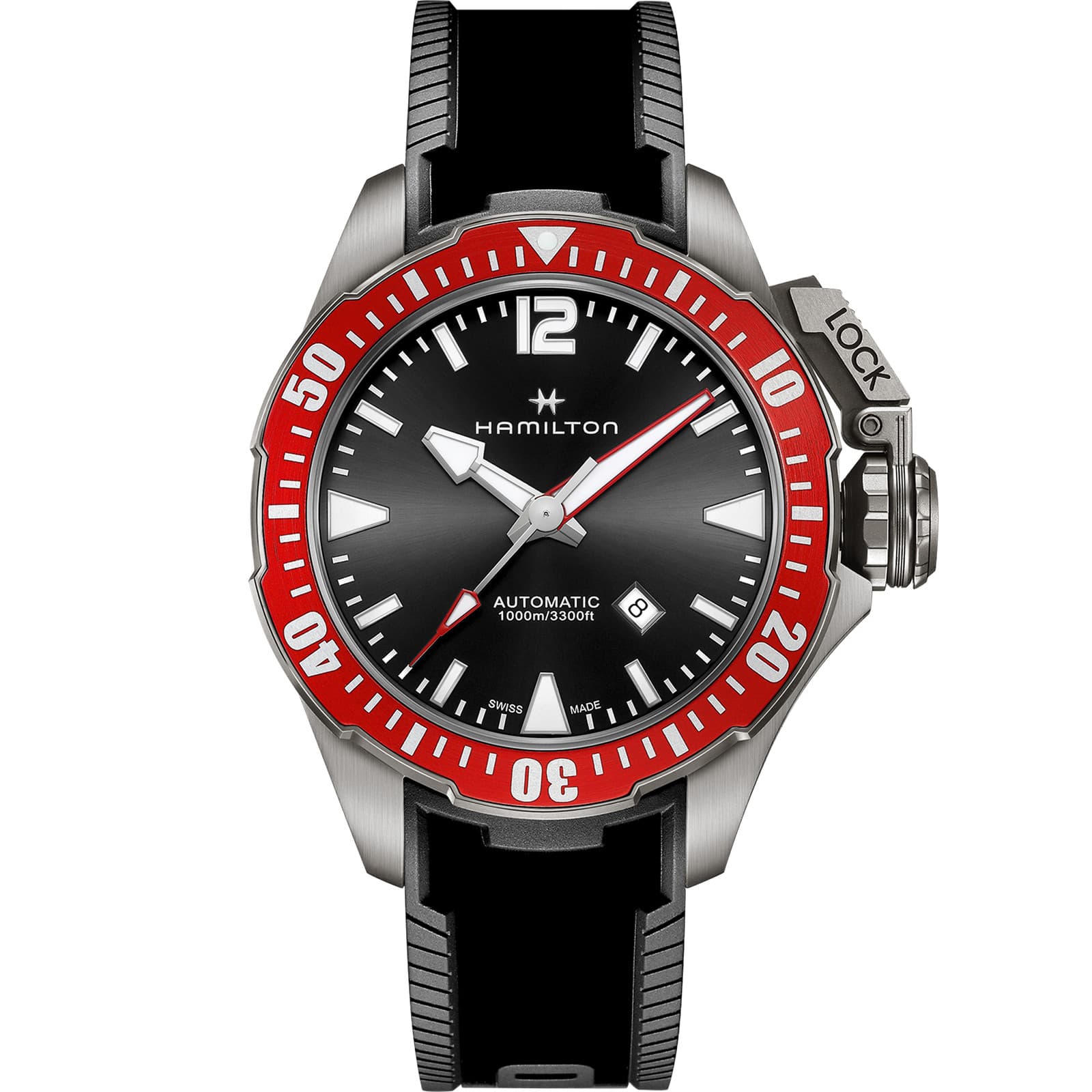 Hamilton Black Mens Analogue Watch Khaki Navy H77805335