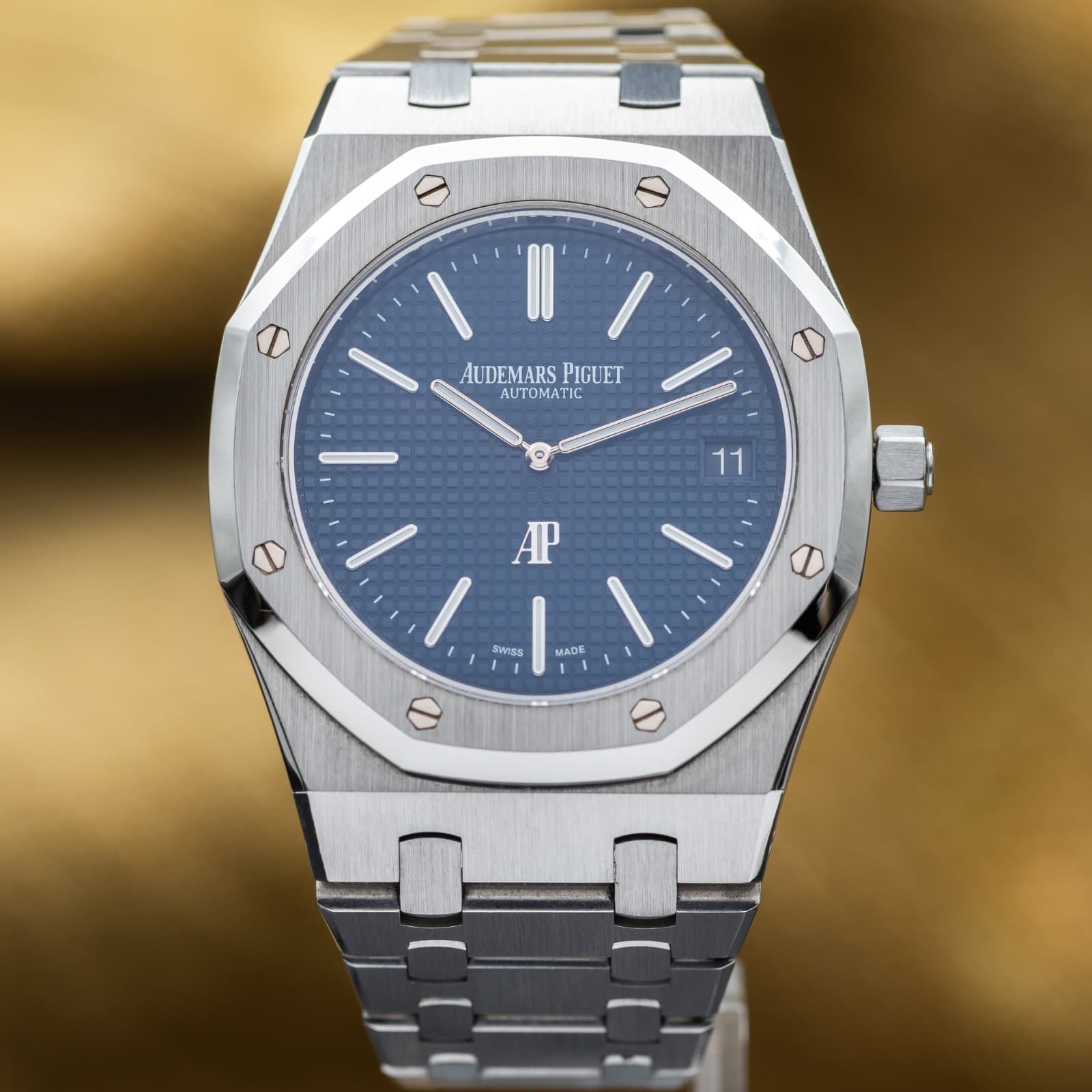 Audemars Piguet Royal Oak ‘Jumbo’ Blue Dial 39mm Steel - AP 15202st Full Set